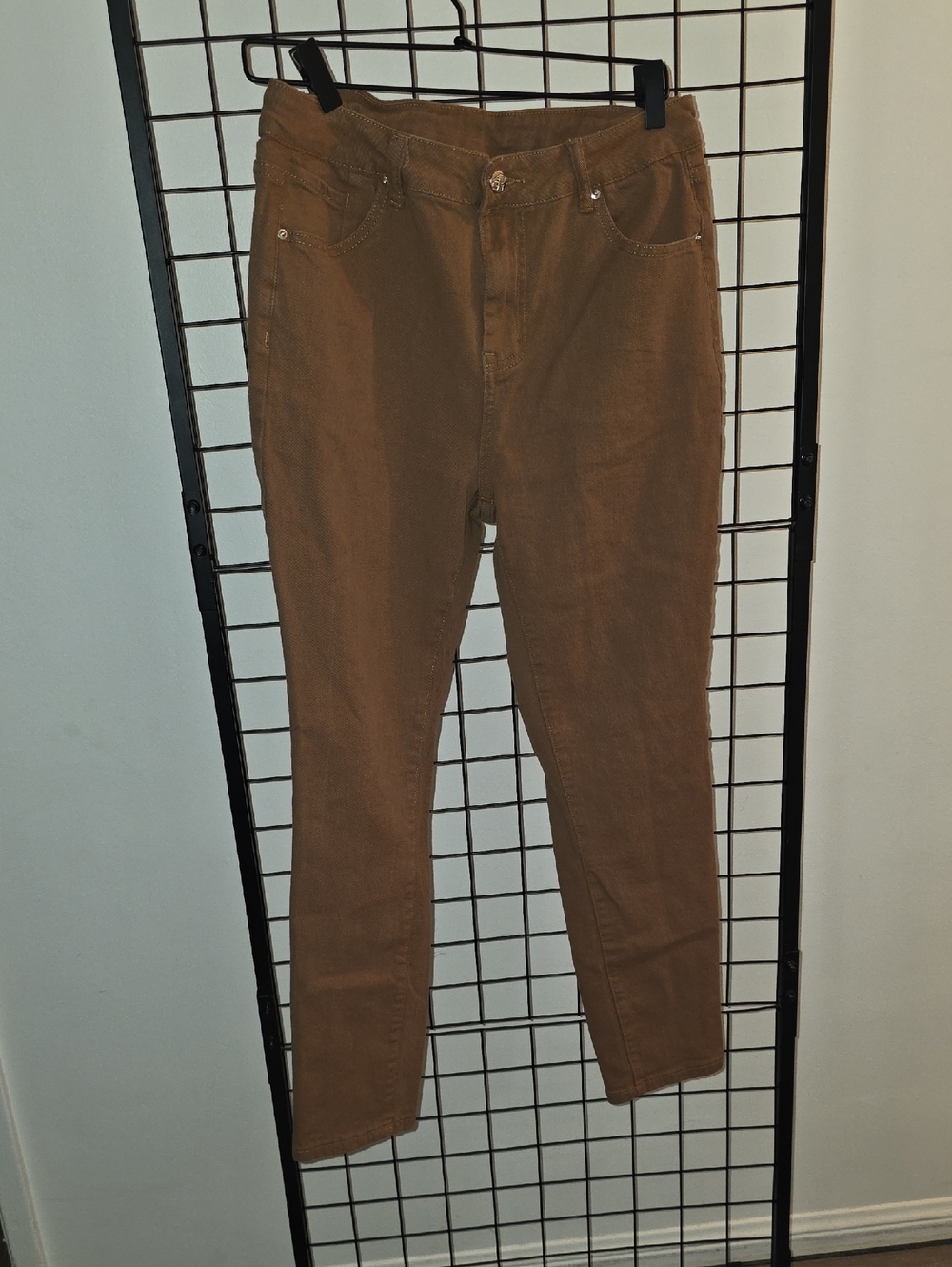 Men's Brown Slim Fit Pants